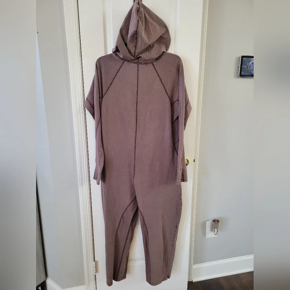 Free People FP Movement Hot Shot Long Sleeve Romper Dark Espresso Brown Small - Picture 9 of 14